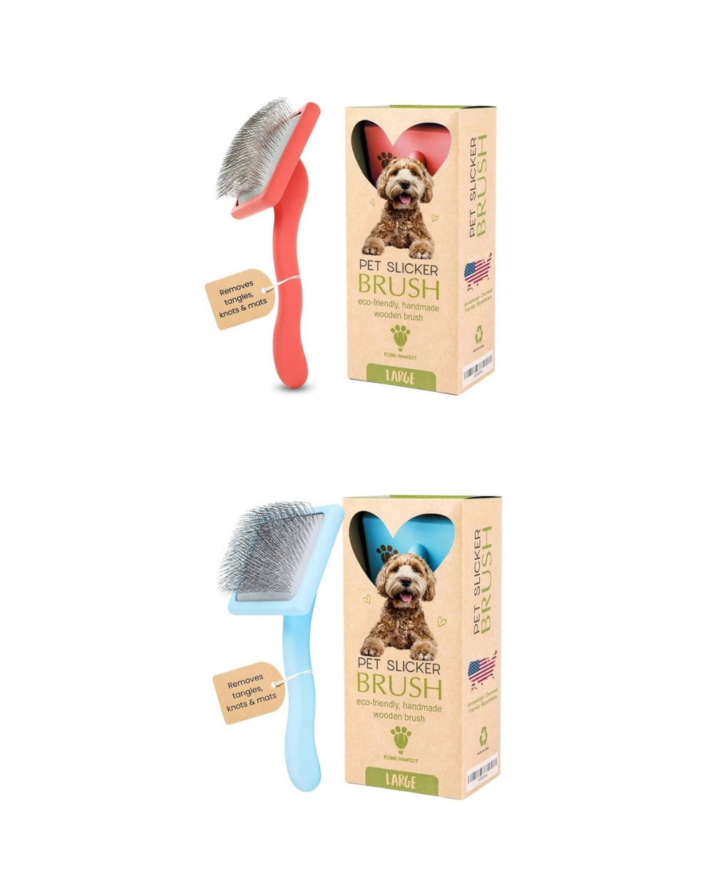 Sakabase Slicker Brush Duo for dogs