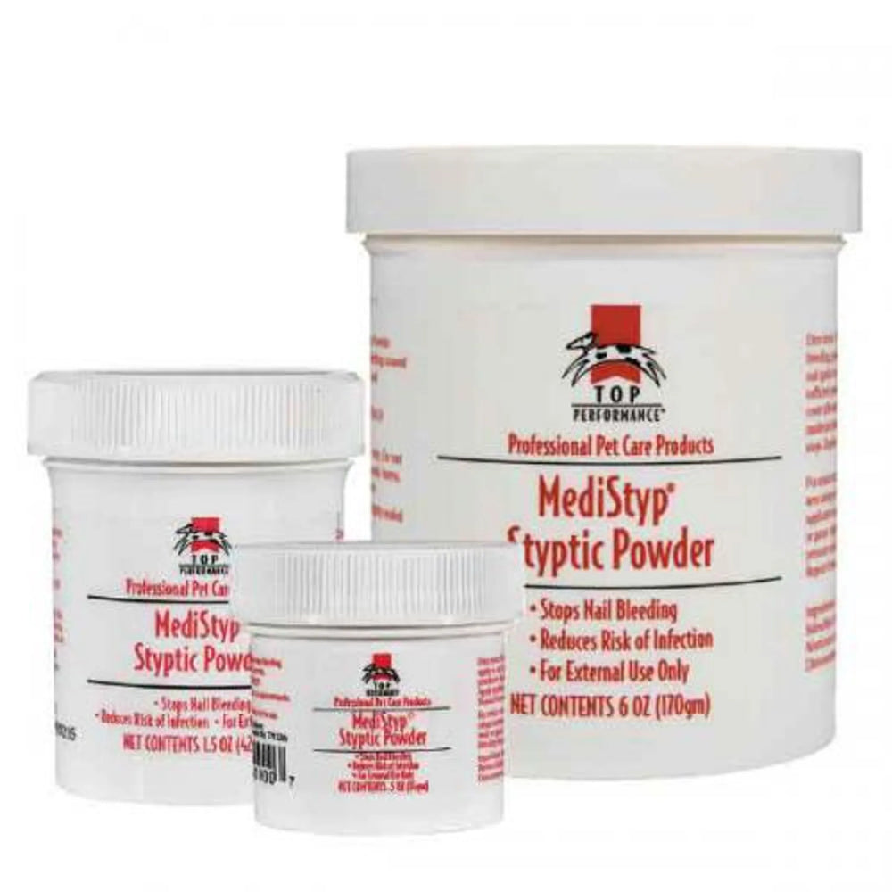 MediStyp styptic powder range; this listing is the 6 oz jar