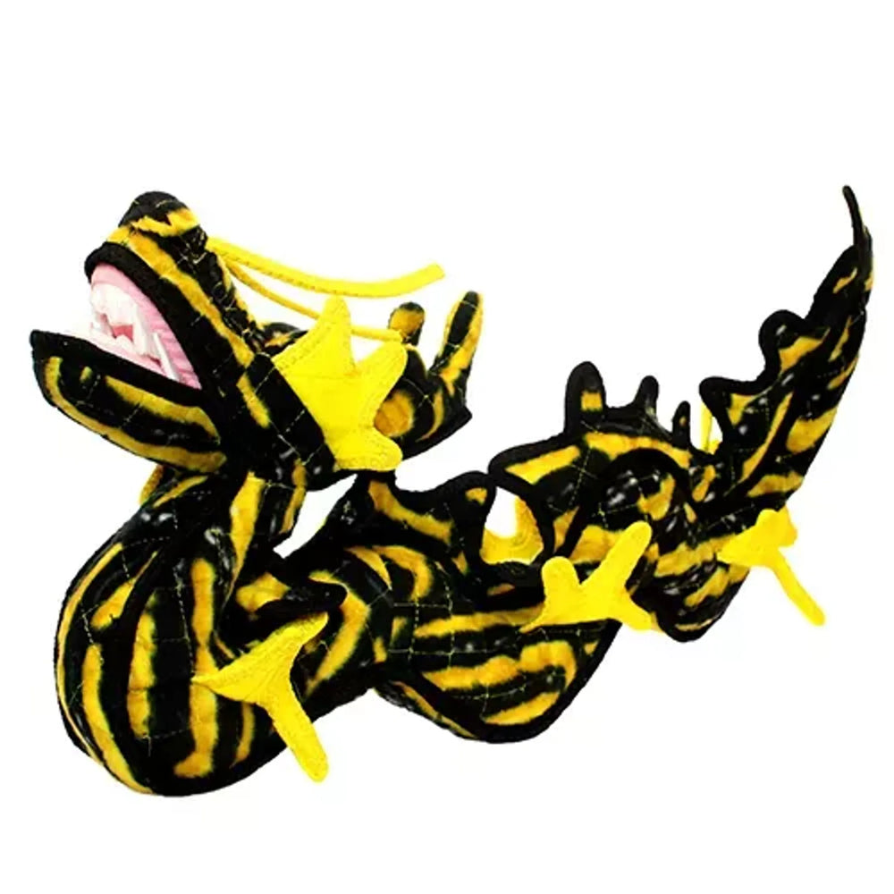 Tuffy Ultimate Dragon Dog Toy in Yellow & Black