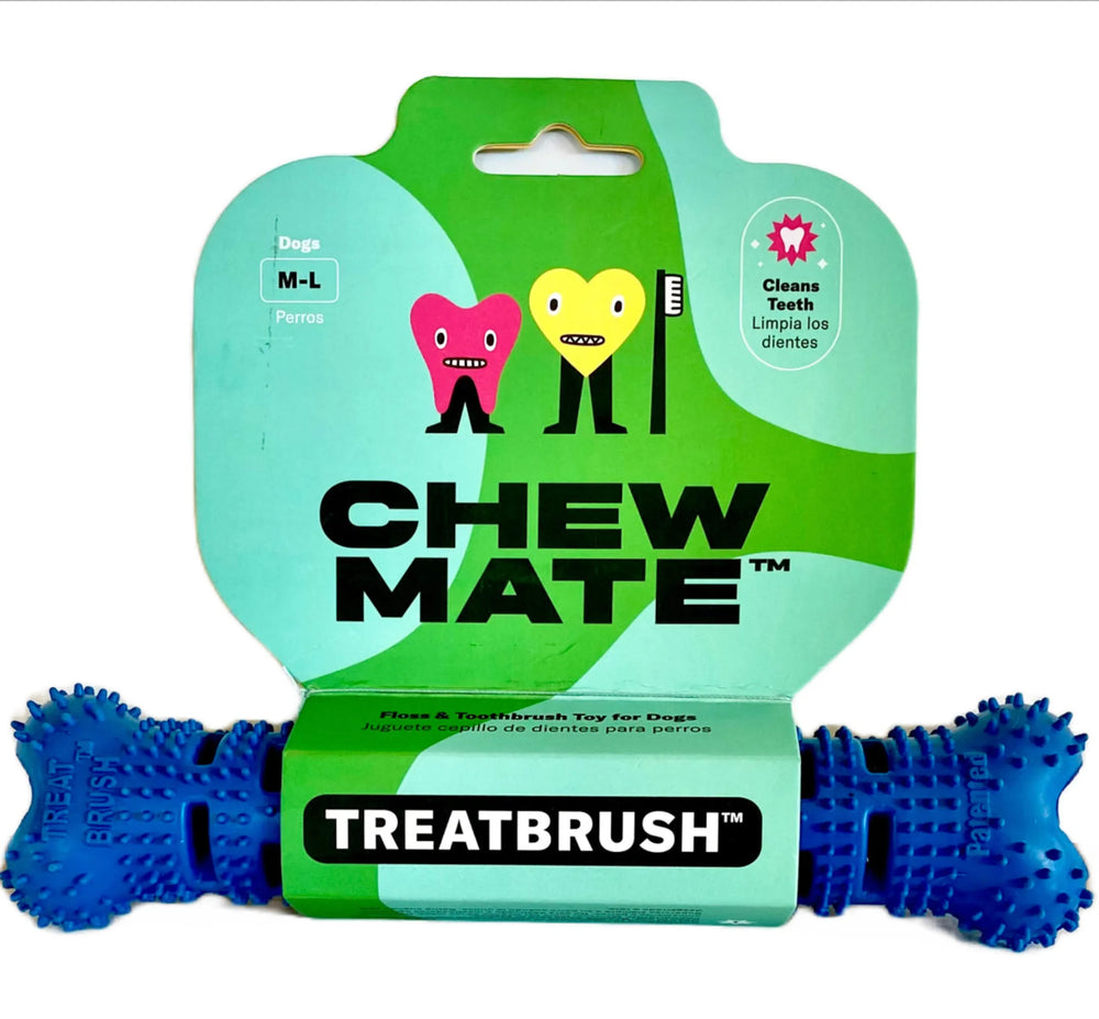 Rubber Bone Toothbrush Dog Toy, Dental Chew for Daily Cleaning