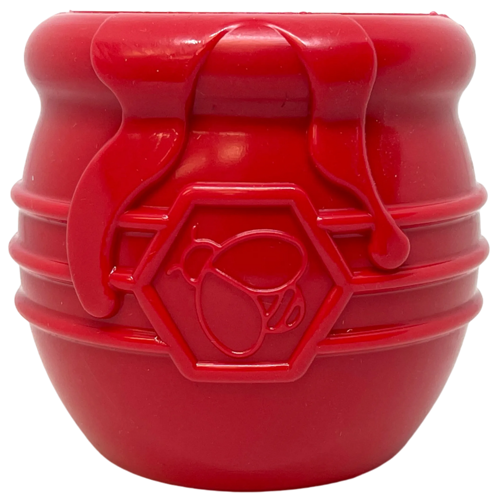 SodaPup red honey pot treat dispenser, Large