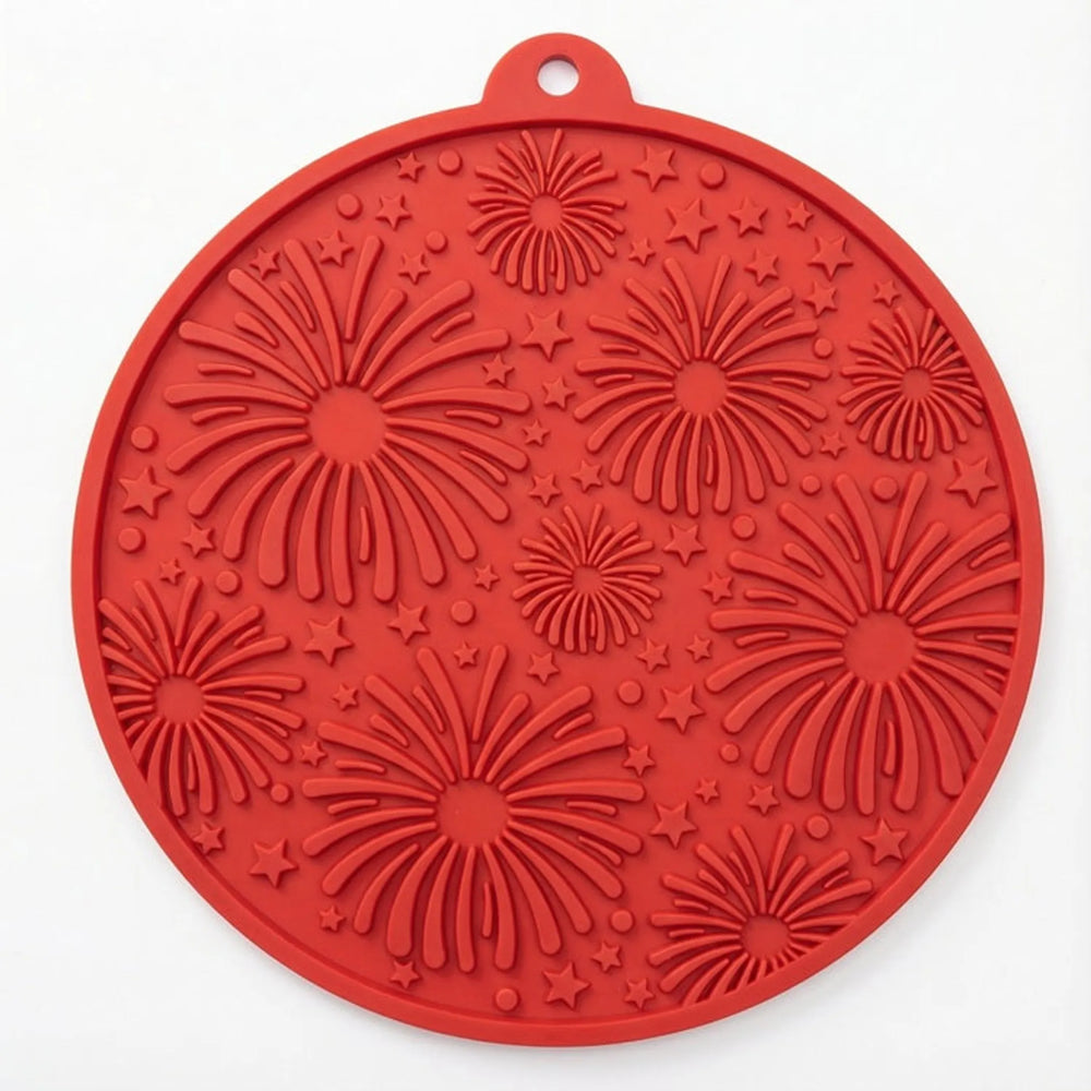 SodaPup fireworks dog lick mat with suction cups