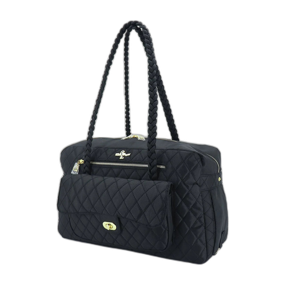 Hello Doggie Porsha Quilted Dog Carrier Bag, up to 8 lb, shown on a white background