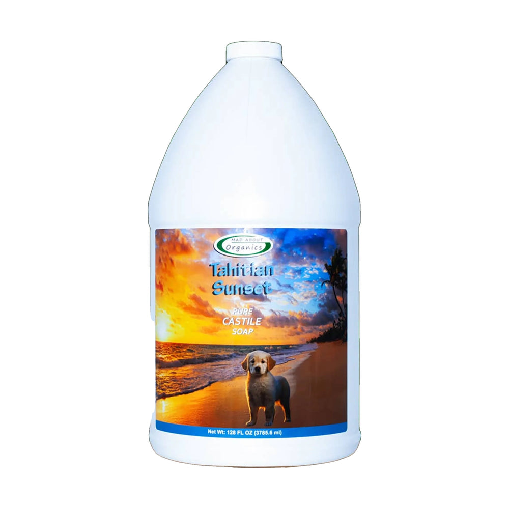 Mad About Organics Tahitian Sunset castile dog shampoo, 1-gallon jug