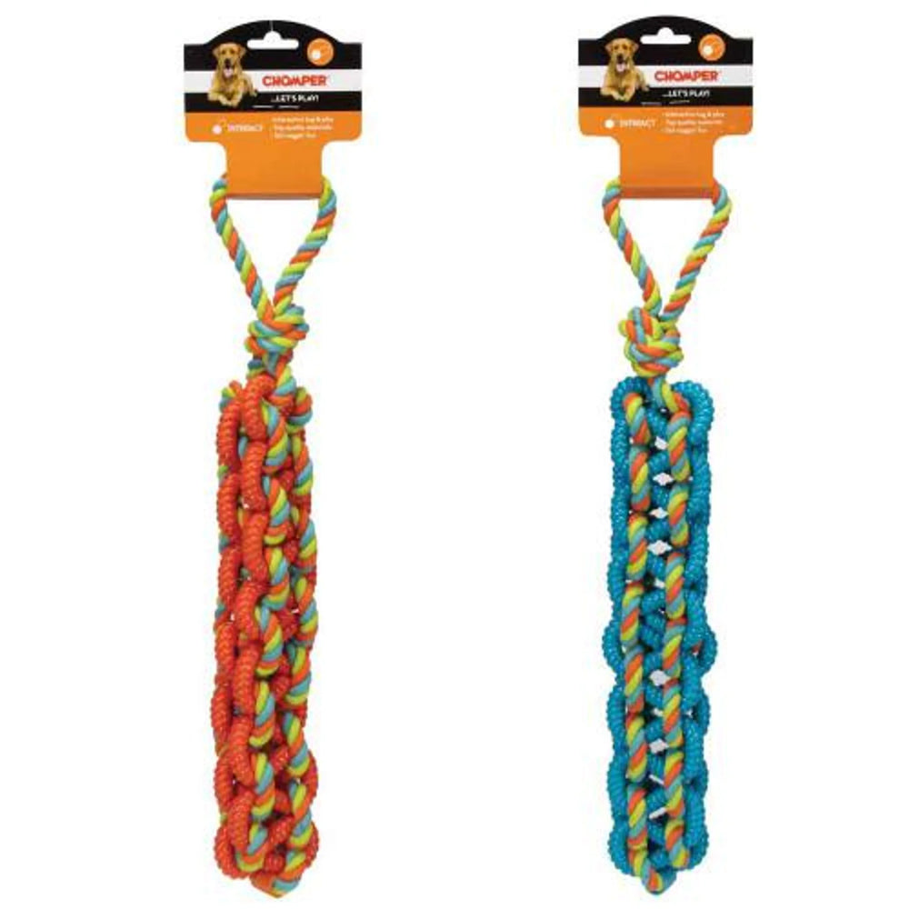 Chomper Braided Rubber Rope Tug Dog Toy