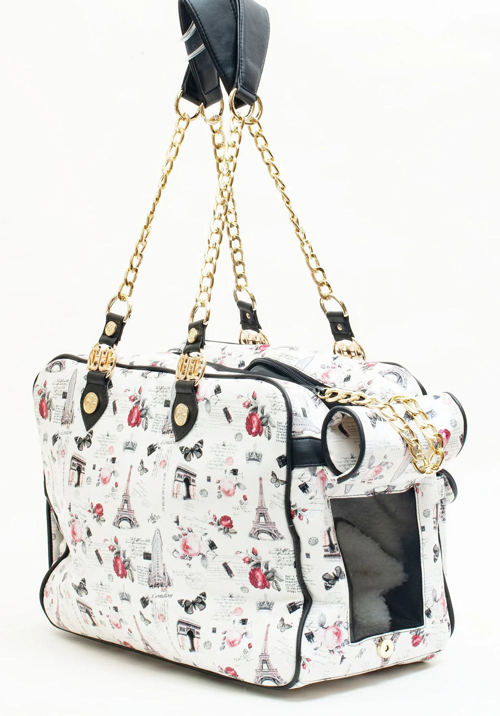 Bark Fifth Avenue Parisian vegan leather dog carrier, view 1 of 2