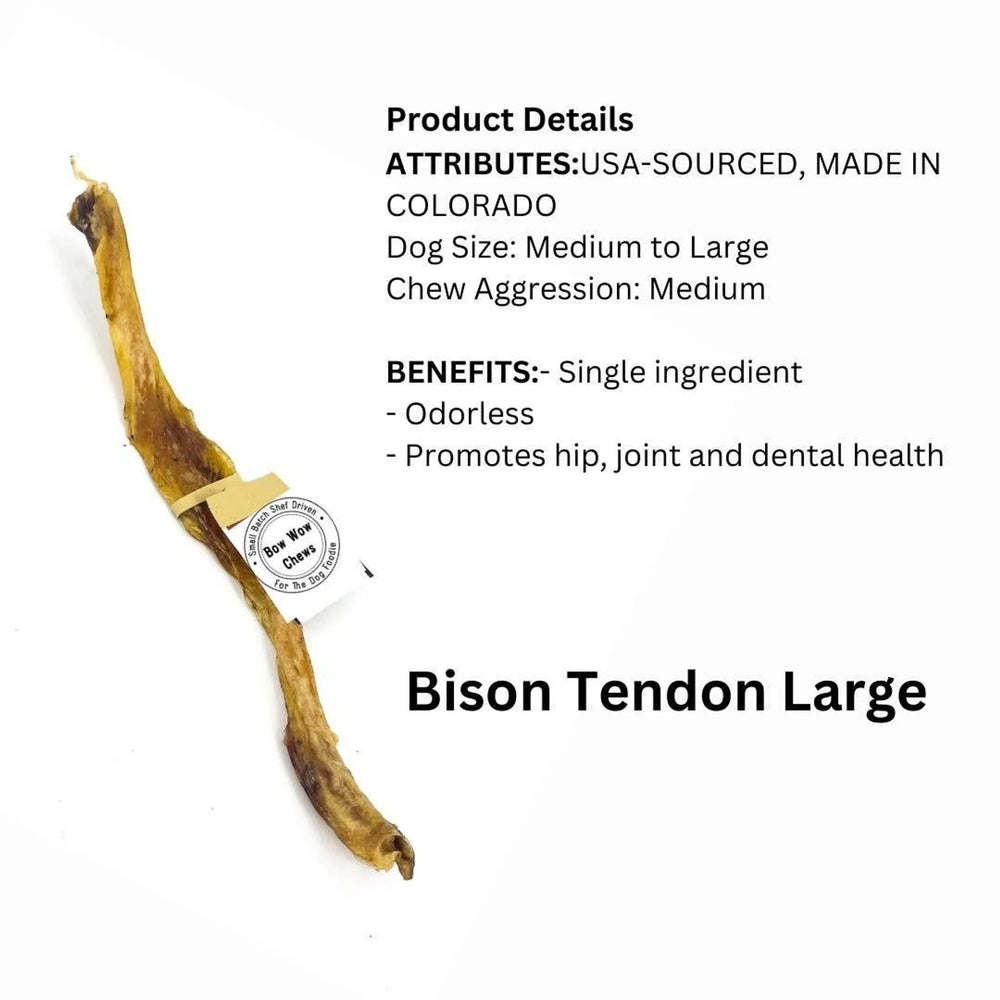 Bison Tendon Dog Chew, Large, Single-Ingredient Natural Treat