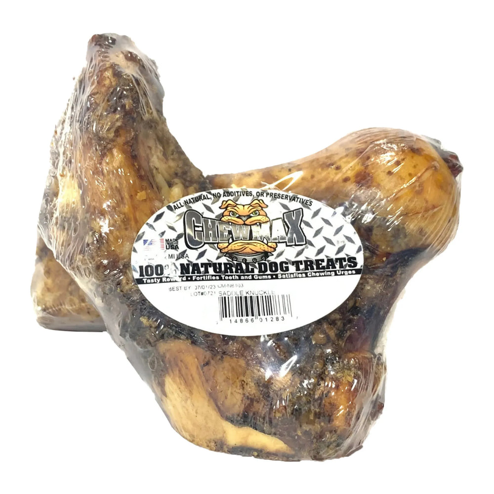 ChewMax roasted saddle knuckle beef dog bone, view 1