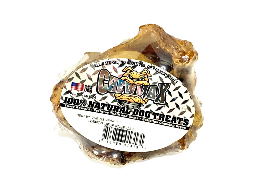 ChewMax roasted beef knee cap dog bone, view 1