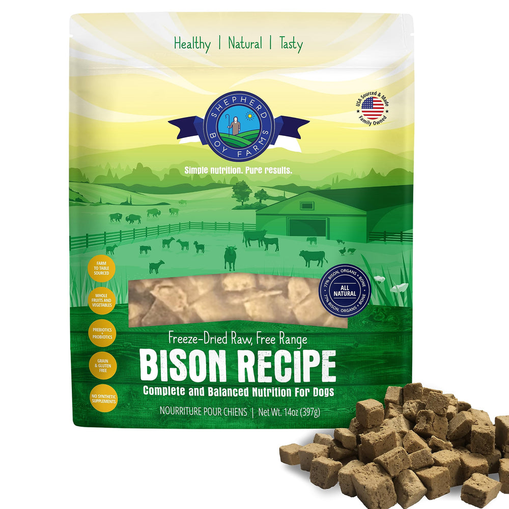 Shepherd Boy Bison Freeze-Dried Raw Dog Food 14 oz